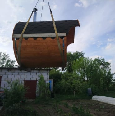 Купить баню бочку № 497 в Комсомольске-на-Амуре по цене от 381192 руб. цена в Комсомольске-на-Амуре от 381 192 руб.